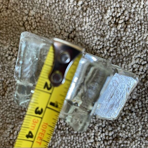 Glass Clear Tapered Candle Holder Christmas or Hanukkah - Picture 7 of 8